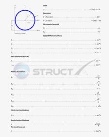 Geometric Properties Of A Thin Walled Circle - Barbell, HD Png Download, Free Download