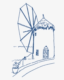 Holy Cross Greek Orthodox Church"s Food Festival Is - Greek Windmill Drawing, HD Png Download, Free Download