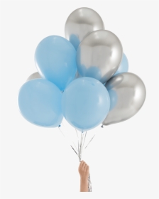 Elegant Blue & Silver Party Balloons, HD Png Download, Free Download