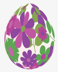 Easter Bunny Flower Clip Art - Clipart Easter Egg Transparent Background, HD Png Download, Free Download