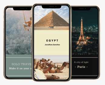 Iphone Xs Mockup On A Transparent Background With Travel - Iphone, HD Png Download, Free Download