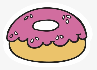 Transparent Doughnut Clipart - Pink Cartoon Donut Transparent, HD Png Download, Free Download