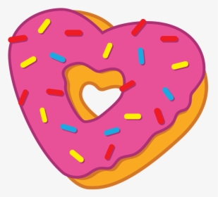 Heart Clipart Donut - Donut Clip Art Heart, HD Png Download, Free Download