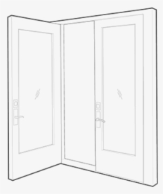 Drawing Doors Swing Door - Home Door, HD Png Download, Free Download