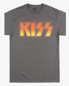 Kiss Band Logo T-shirt Charcoal Rock Music Tee Mens - Kiss Band, HD Png Download, Free Download