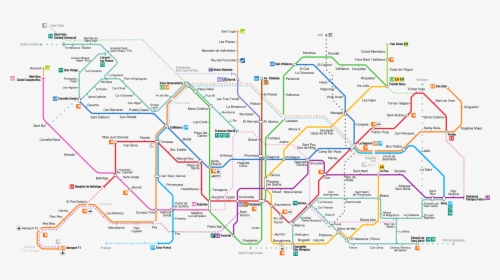 Mapa Metro Barcelona, HD Png Download, Free Download