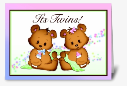 It"s Twins Boy And Girl Greeting Card - Twins Clip Art, HD Png Download, Free Download