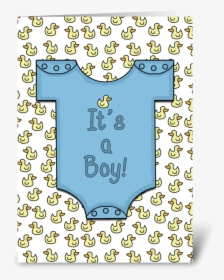 It"s A Boy-blue Outfit Ducky Collage Greeting Card, HD Png Download, Free Download