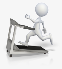Treadmill Clipart - Stick Figure Running On Treadmill, HD Png Download, Free Download