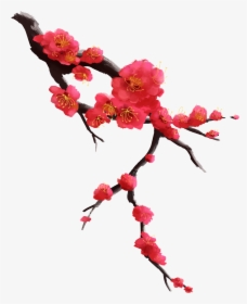 Ancient Plum Blossom Winter Red Branch Cluster Hand, HD Png Download, Free Download