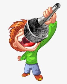 Microphone Animated Art Music School, Music Class, - Cartoon With Microphone, HD Png Download, Free Download