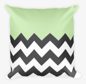 Black Chevron Half Green Square Pillow - Fill An Object With A Pattern In Inkscape, HD Png Download, Free Download