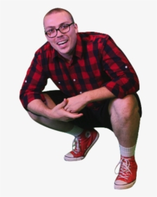 Lil Dicky Tartan Plaid Standing Sitting Facial Hair - Anthony Fantano Squat, HD Png Download, Free Download