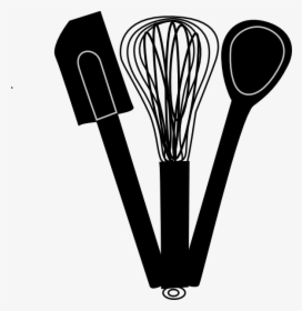 Baking - Black And White Cooking Utensils Clipart, HD Png Download, Free Download