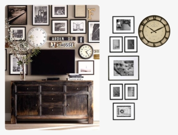 Nielsenbainbridge 7 Piece Wood Matted Picture Frame - Decorate Wall Behind Tv Stand, HD Png Download, Free Download