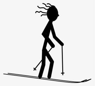 Skier Clip Arts - Skier Silhouette, HD Png Download, Free Download