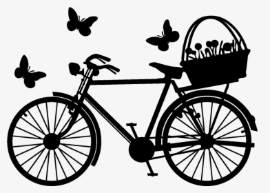 Clip Art Vinilo De Paseo Create - Old Bike Silhouette, HD Png Download, Free Download