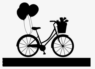 Bicycle Drawing With Basket, HD Png Download, Free Download