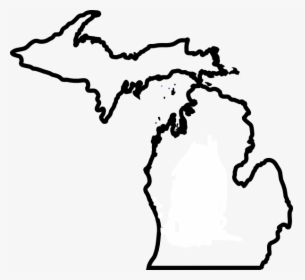 Michigan Blank Map Clip Art - Michigan Outline Png, Transparent Png, Free Download