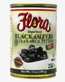 Black Olives Extra Large Pitted - Flora Foods, HD Png Download, Free Download