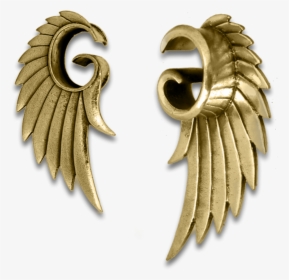 Brass Angel Wing Plug - Earrings, HD Png Download, Free Download