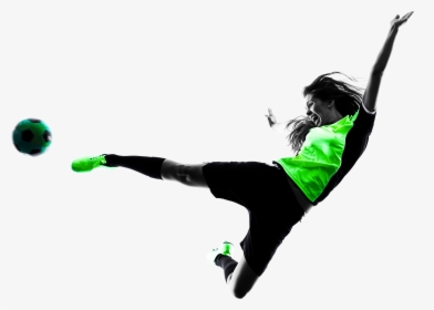Silueta - Football Player Woman Png, Transparent Png, Free Download