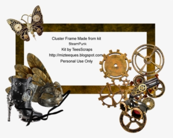 Cluster Frame Created From Miz Teeques Steampunk - Steampunk Frame, HD Png Download, Free Download