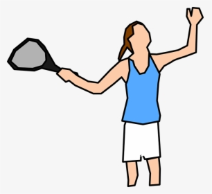 Tennis Player, Woman, Serve, Racket, Player, Female - Girl Tennis Player Clipart Png, Transparent Png, Free Download