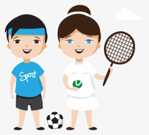 Transparent Sports Clipart Png - Cartoon Tennis Player Girl, Png Download, Free Download