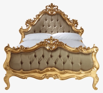 Classic Bed Png - Gold French Furniture, Transparent Png, Free Download
