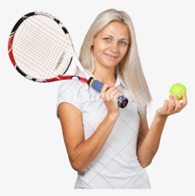 Clip Art Portrait Of A Female - Tennis Player, HD Png Download, Free Download