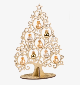 Tree With Baubles, Gold - Christmas Ornament, HD Png Download, Free Download