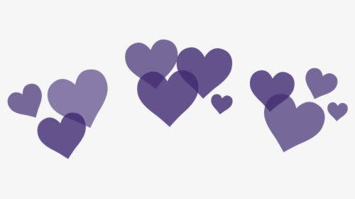 #purple #hearts #snapchat #filter #bynisha #decoration - Green Heart Crown Png, Transparent Png, Free Download