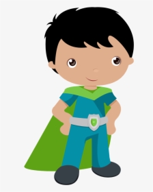 Superhero Batman Superman Green Facial Expression Transparent - Kid Superhero Clipart, HD Png Download, Free Download