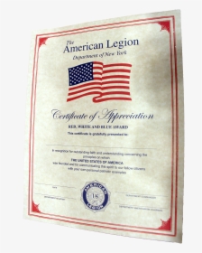 Red, White And Blue Award - Diploma, HD Png Download, Free Download