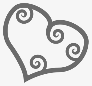 Single Scrollwork Heart Svg Clip Arts - Maori Heart Png, Transparent Png, Free Download