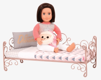 Sweet Dreams Scrollwork Bed With Everly - Our Generation Sweet Dreams Scrollwork Bed, HD Png Download, Free Download