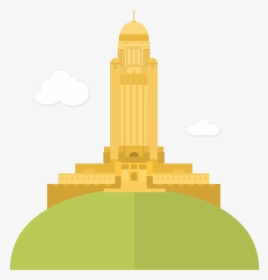 The Majestic Nebraska State Capitol Sits Atop A Grassy - Nebraska State Capitol Png, Transparent Png, Free Download