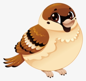 House Sparrow Bird Cartoon - Sparrow Vector, HD Png Download, Free Download