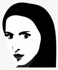 Emotion,art,black Hair - Portrait Graphic Black And White, HD Png Download, Free Download