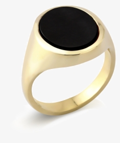 Stone Set Oval Signet Ring - Signet Ring With Stone, HD Png Download, Free Download