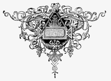 Fancy Flourish Black White Line Art 555px - Mortal Immortal Mary Shelley, HD Png Download, Free Download
