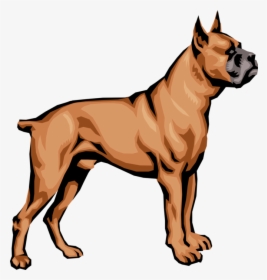 Vector Illustration Of Family Pet Brindle Boxer Dog - Boxer Dog Cool Art Transparent, HD Png Download, Free Download