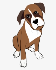 Collection Of Free Boxer Drawing Puppy Download On - Dog Catches Something, HD Png Download, Free Download