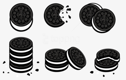 Oreo,cookies And Tire,pattern,finger Food,black And - Oreo Clipart, HD Png Download, Free Download