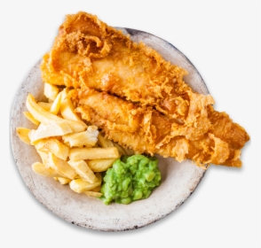 Fish And Chips Plate - Fish And Chips With Wine, HD Png Download, Free Download