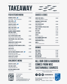 Takeaway Fish And Chip Shop Menu, HD Png Download, Free Download