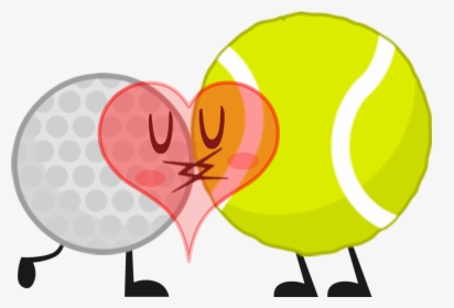 Golfball And Tennisball - Tennis Ball From Bfdi, HD Png Download, Free Download