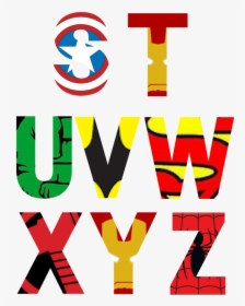 Uppercase Superhero Letters S-z - Printable Superhero Letters, HD Png Download, Free Download