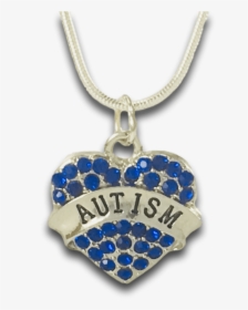 Autism Awareness Crystal Heart Necklace, The Awareness - Locket, HD Png Download, Free Download